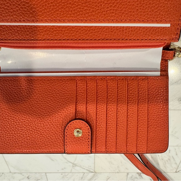 Michael Kors Mott Pink Grapefruit Phone Wallet Crossbody Bag - Picture 3 of 5